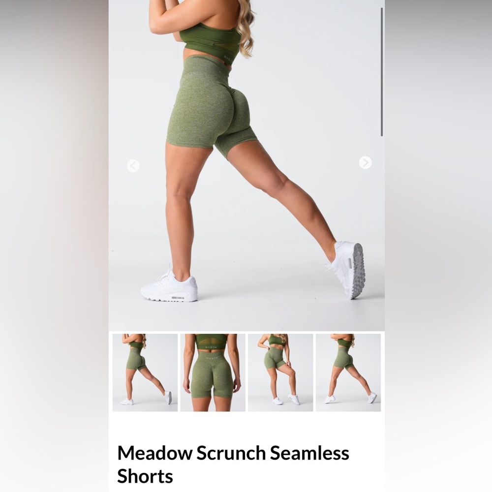 Teal Scrunch Seamless Shorts